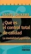 Controle de Qualidade Total à Maneira Japonesa